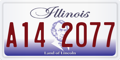 IL license plate A142077