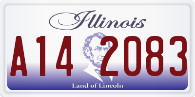 IL license plate A142083