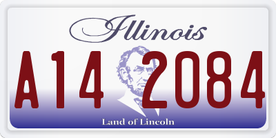 IL license plate A142084