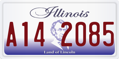 IL license plate A142085
