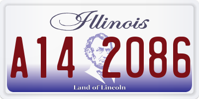 IL license plate A142086