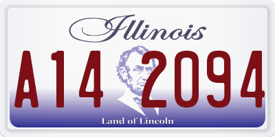 IL license plate A142094