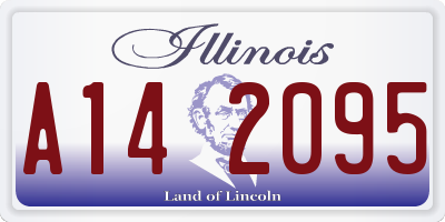 IL license plate A142095