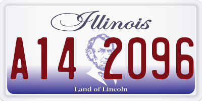 IL license plate A142096
