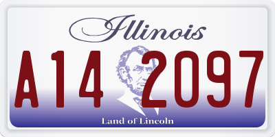 IL license plate A142097