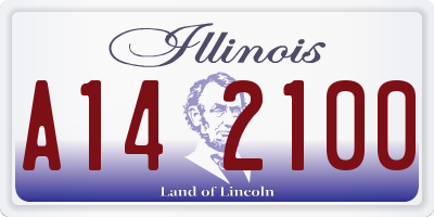IL license plate A142100