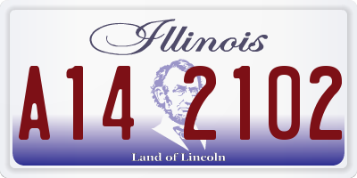 IL license plate A142102
