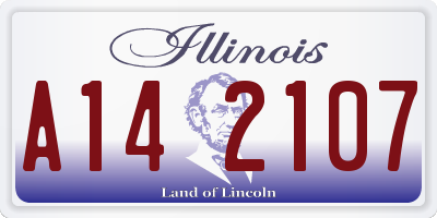 IL license plate A142107