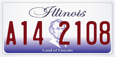 IL license plate A142108