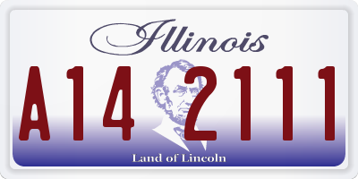 IL license plate A142111