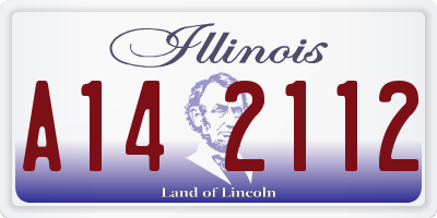 IL license plate A142112