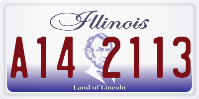 IL license plate A142113