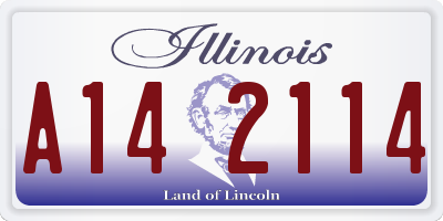 IL license plate A142114