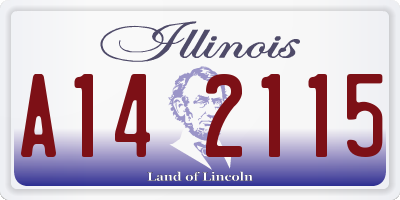 IL license plate A142115