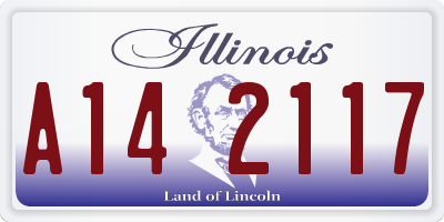 IL license plate A142117