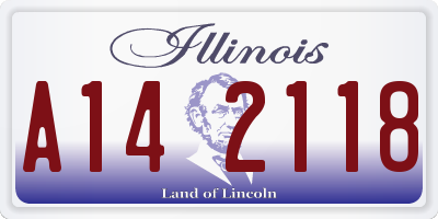 IL license plate A142118