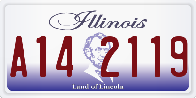 IL license plate A142119