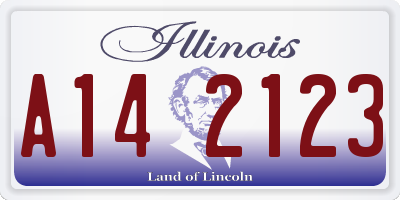 IL license plate A142123