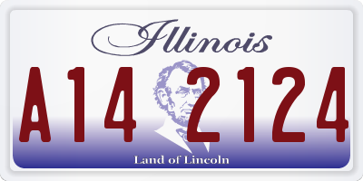 IL license plate A142124