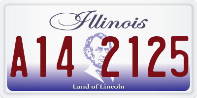 IL license plate A142125
