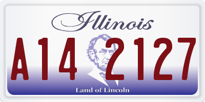 IL license plate A142127