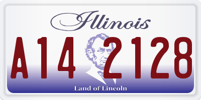 IL license plate A142128