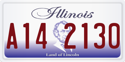 IL license plate A142130