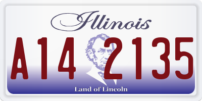 IL license plate A142135