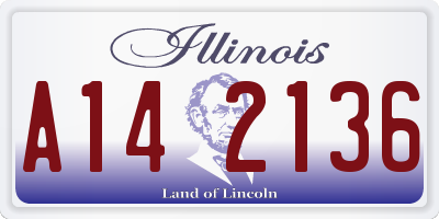 IL license plate A142136