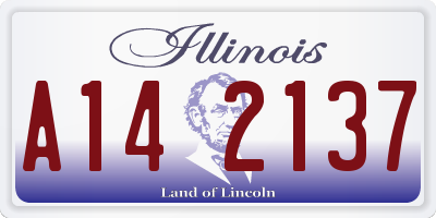 IL license plate A142137