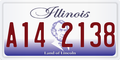 IL license plate A142138