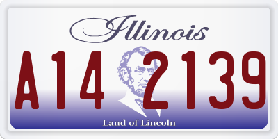 IL license plate A142139