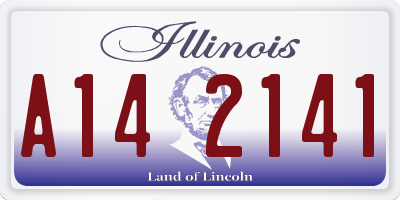 IL license plate A142141