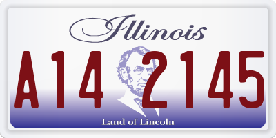 IL license plate A142145