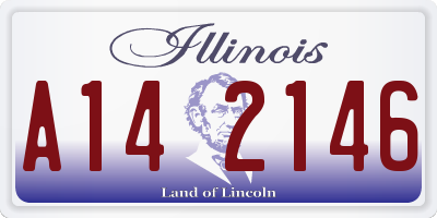 IL license plate A142146