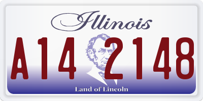 IL license plate A142148