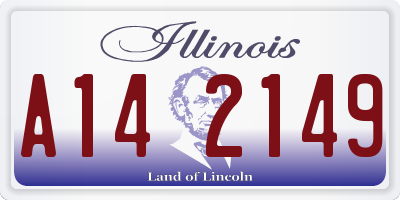 IL license plate A142149