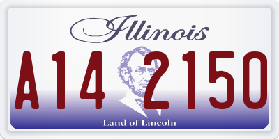 IL license plate A142150