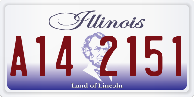 IL license plate A142151