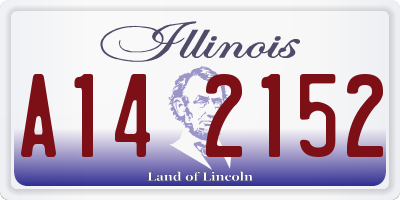 IL license plate A142152