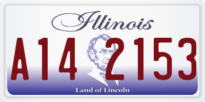 IL license plate A142153