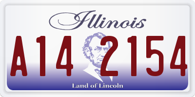 IL license plate A142154