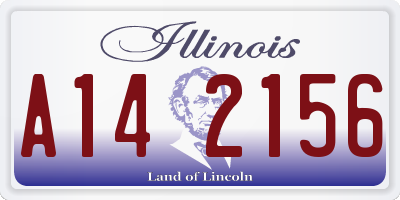 IL license plate A142156