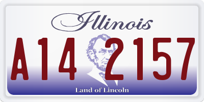 IL license plate A142157