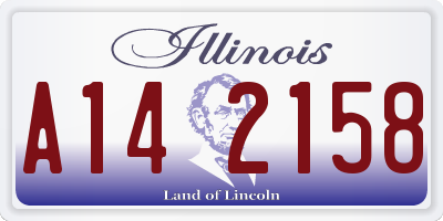IL license plate A142158