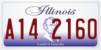 IL license plate A142160