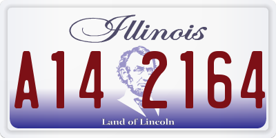 IL license plate A142164