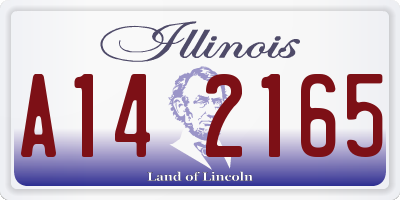IL license plate A142165
