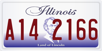 IL license plate A142166