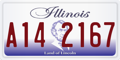 IL license plate A142167